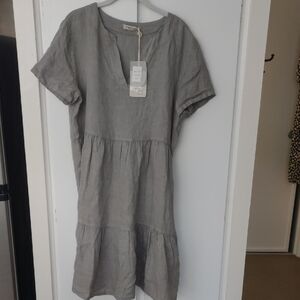 Gray Linen Dress